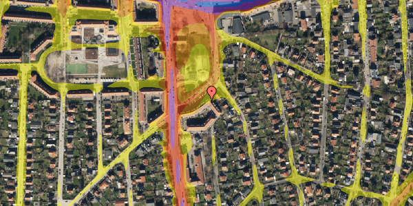 Trafikstøjkort på Krabbesholmvej 23, 1. th, 2700 Brønshøj