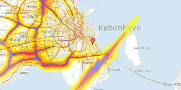 Trafikstøjkort på Kretavej 3, st. th, 2300 København S