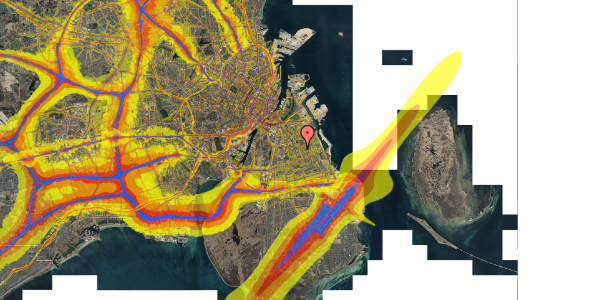 Trafikstøjkort på Kretavej 3, 1. tv, 2300 København S