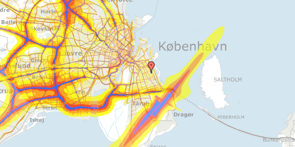 Trafikstøjkort på Kretavej 37, kl. , 2300 København S