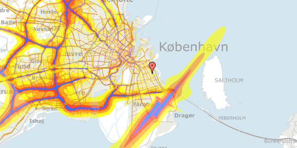 Trafikstøjkort på Kretavej 43, 2300 København S