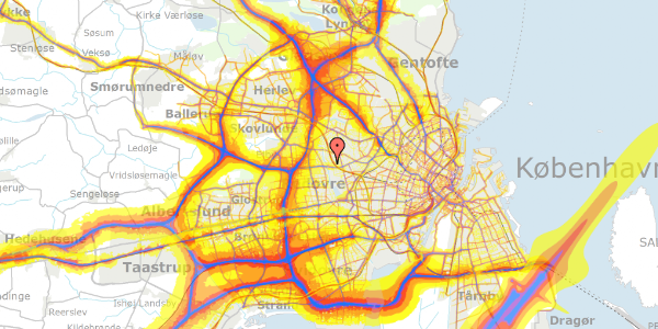 Trafikstøjkort på Krogebjerg 45, 2720 Vanløse