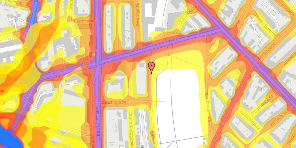 Trafikstøjkort på Krogerupgade 57, st. th, 2200 København N