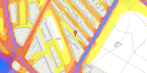 Trafikstøjkort på Kronborggade 11, 2. th, 2200 København N