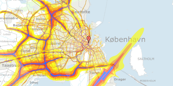 Trafikstøjkort på Kronprinsensgade 6A, 3. , 1114 København K