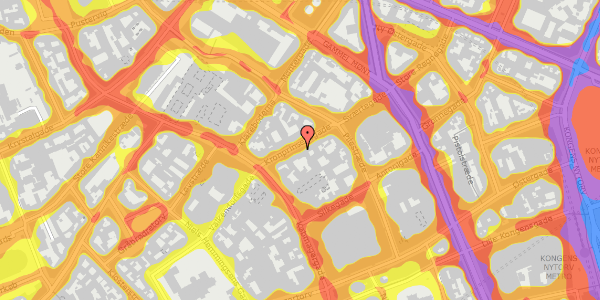 Trafikstøjkort på Kronprinsensgade 8, 1. , 1114 København K