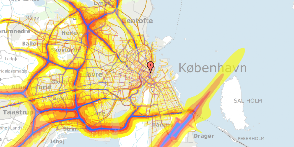 Trafikstøjkort på Kronprinsensgade 11, 5. tv, 1114 København K