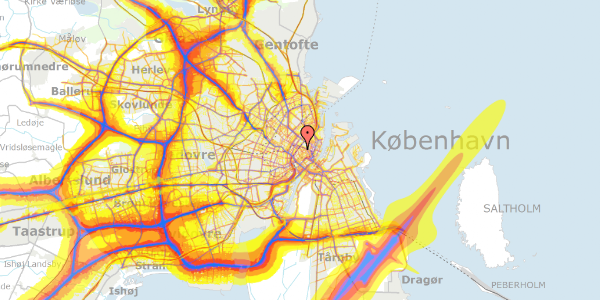 Trafikstøjkort på Kultorvet 13C, 1175 København K