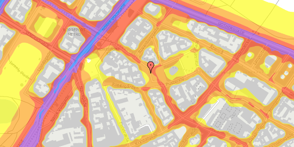 Trafikstøjkort på Kultorvet 15B, 1175 København K