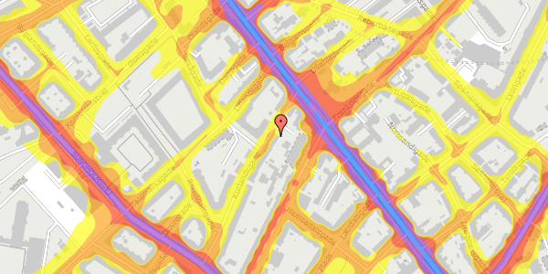 Trafikstøjkort på Kurlandsgade 3, 3. th, 2300 København S