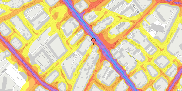 Trafikstøjkort på Kurlandsgade 4, kl. , 2300 København S