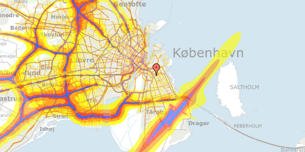 Trafikstøjkort på Kurlandsgade 11C, 2300 København S