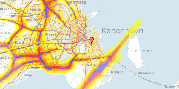 Trafikstøjkort på Kurlandsgade 23, st. tv, 2300 København S