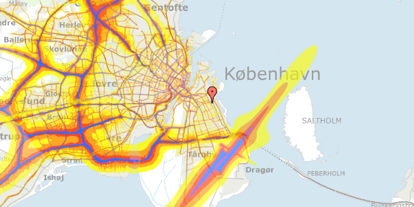 Trafikstøjkort på Kvintus Allé 1, st. , 2300 København S