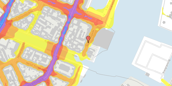 Trafikstøjkort på Kvæsthusgade 5, st. , 1251 København K