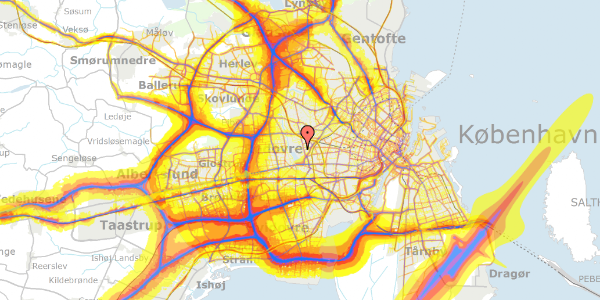 Trafikstøjkort på Kæragervej 11, 2720 Vanløse