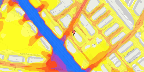 Trafikstøjkort på Kærsangervej 18, st. th, 2400 København NV