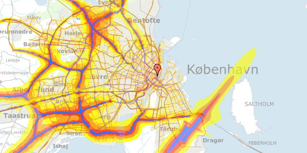 Trafikstøjkort på Købmagergade 13A, st. th, 1150 København K