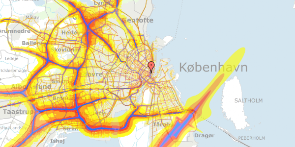 Trafikstøjkort på Købmagergade 26C, 2. , 1150 København K