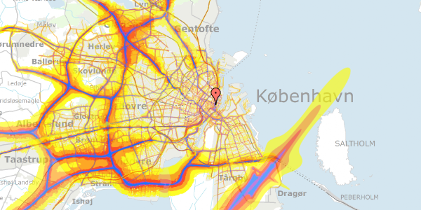 Trafikstøjkort på Købmagergade 28B, kl. , 1150 København K