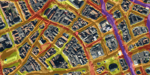 Trafikstøjkort på Købmagergade 29, st. 2, 1150 København K