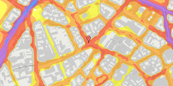 Trafikstøjkort på Købmagergade 53, 2. , 1150 København K