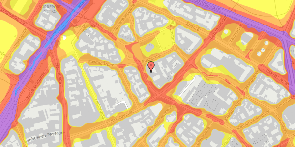 Trafikstøjkort på Købmagergade 62, 1. 1, 1150 København K