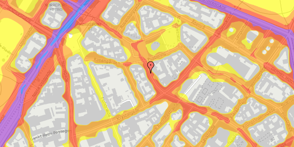 Trafikstøjkort på Købmagergade 65D, 1150 København K