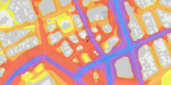 Trafikstøjkort på Laksegade 20D, st. mf, 1063 København K