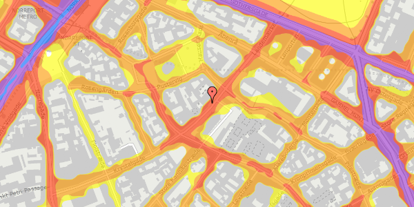 Trafikstøjkort på Landemærket 11, 1. , 1119 København K