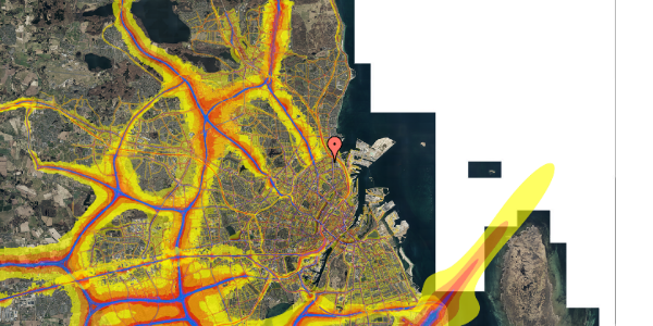 Trafikstøjkort på Landskronagade 39, st. th, 2100 København Ø