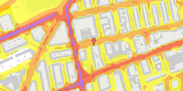 Trafikstøjkort på Landskronagade 45, st. th, 2100 København Ø