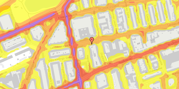 Trafikstøjkort på Landskronagade 45, 1. th, 2100 København Ø