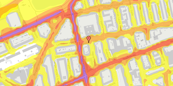 Trafikstøjkort på Landskronagade 47, st. th, 2100 København Ø