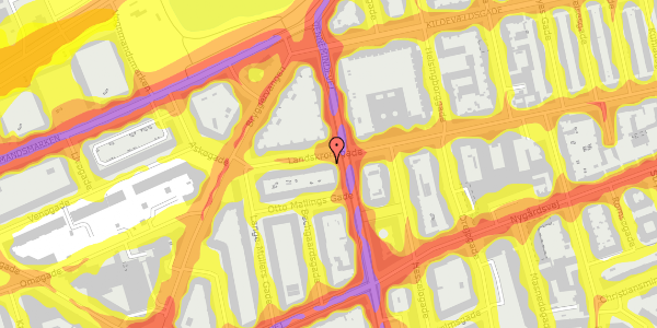 Trafikstøjkort på Landskronagade 57, st. th, 2100 København Ø