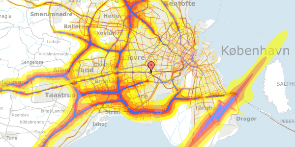 Trafikstøjkort på Langagervej 46, 1. th, 2500 Valby