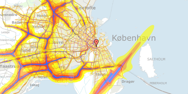 Trafikstøjkort på Langebrogade 19, 5. tv, 1411 København K