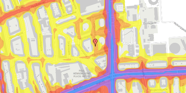 Trafikstøjkort på Langesund 3, st. th, 2100 København Ø