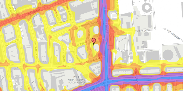 Trafikstøjkort på Langesund 6, 1. th, 2100 København Ø