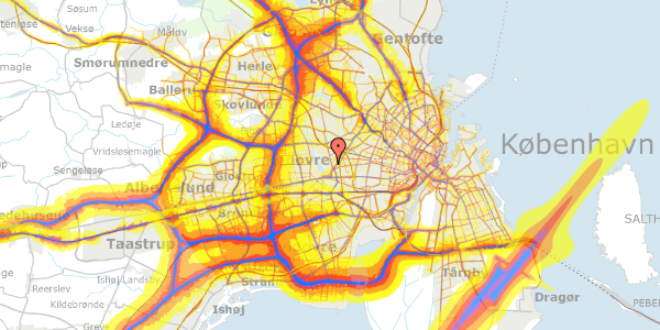 Trafikstøjkort på Langkærvej 8, 2720 Vanløse