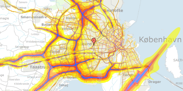 Trafikstøjkort på Langkærvej 20, 2720 Vanløse