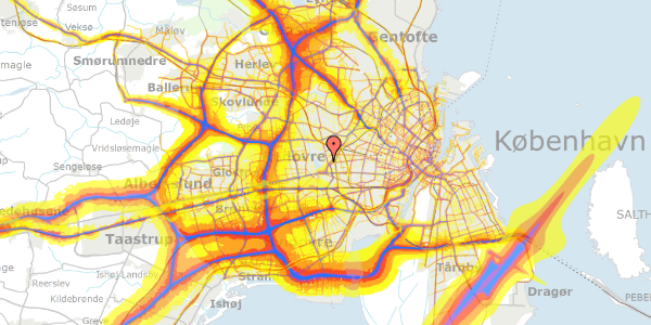 Trafikstøjkort på Langkærvej 23, 2720 Vanløse