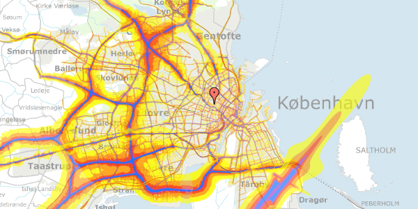 Trafikstøjkort på Laurids Skaus Gade 5, 4. tv, 2200 København N