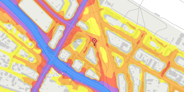 Trafikstøjkort på Laurids Skaus Gade 15, st. th, 2200 København N