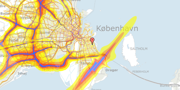 Trafikstøjkort på Lemnosvej 25, st. , 2300 København S