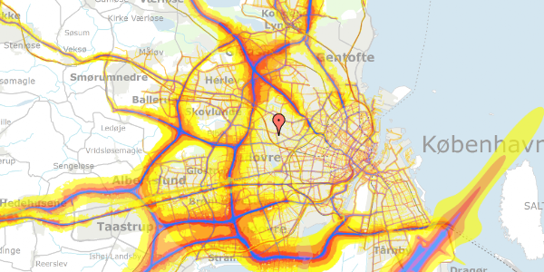 Trafikstøjkort på Lerchenborgvej 1, 2720 Vanløse