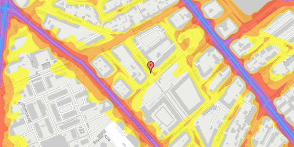 Trafikstøjkort på Lerfosgade 14, 1. th, 2300 København S