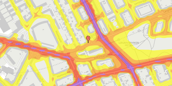 Trafikstøjkort på Lergravsvej 5, st. th, 2300 København S