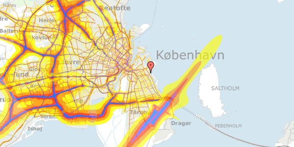 Trafikstøjkort på Lergravsvej 60, 2300 København S