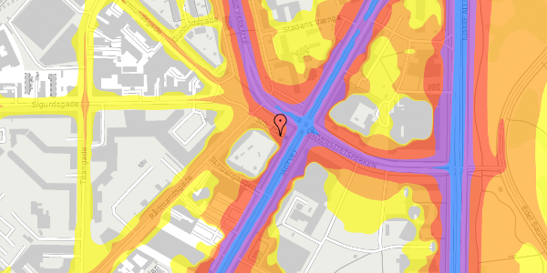 Trafikstøjkort på Sifs Plads 5, st. mf, 2100 København Ø